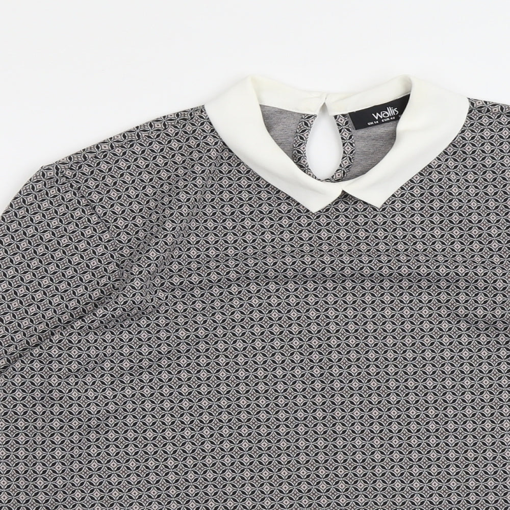 Womens UK Size 14 Wallis Grey Basic Blouse