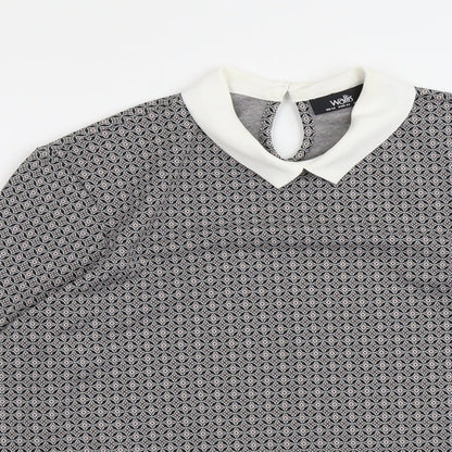 Womens UK Size 14 Wallis Grey Basic Blouse