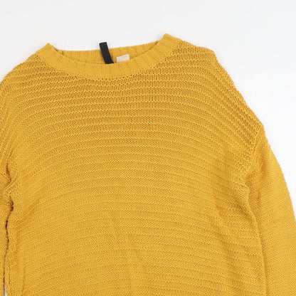 Womens UK Size XS H&M Yellow Pullover Jumper