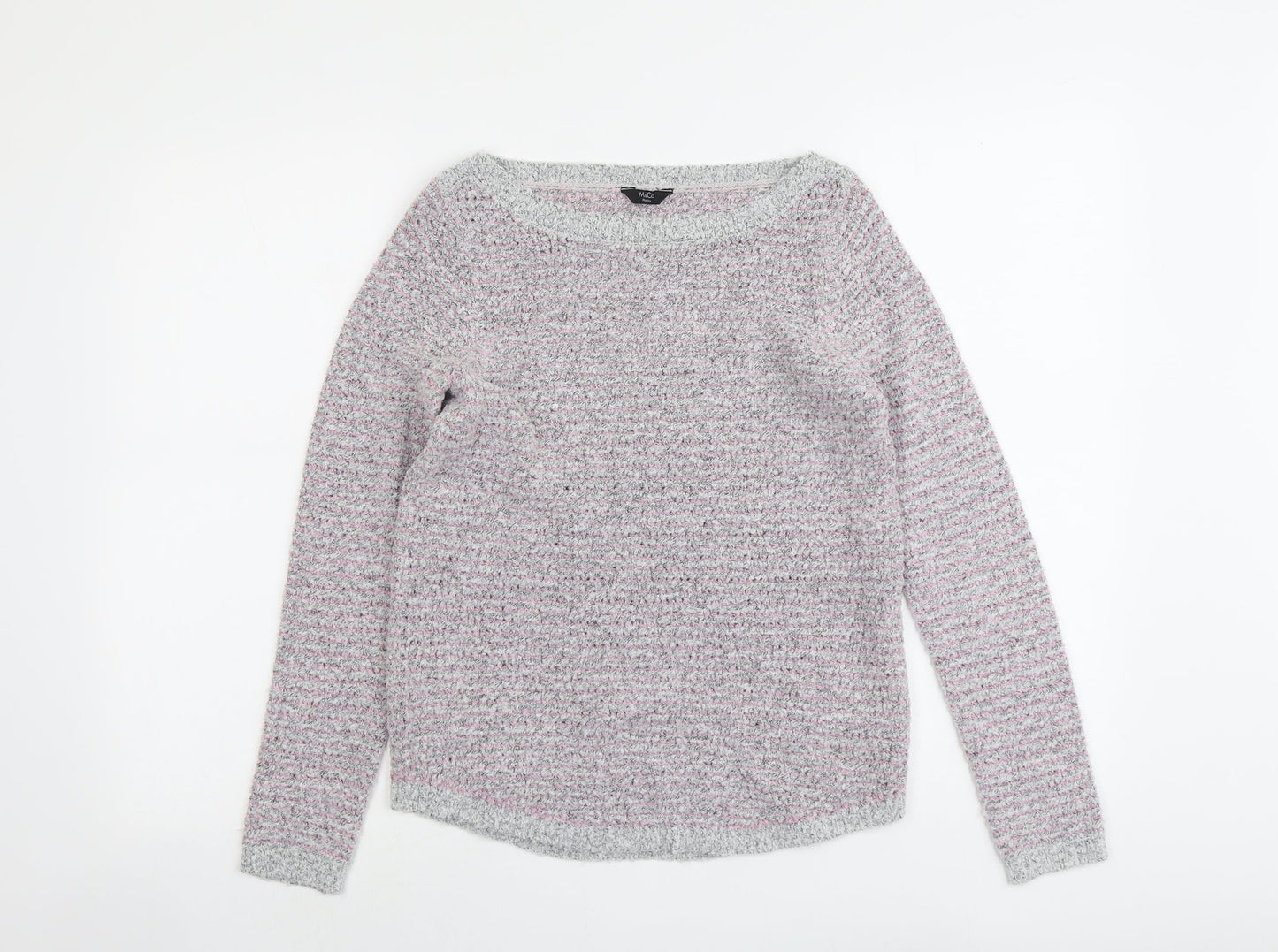 Womens UK Size 10 M&Co Grey Pullover Jumper