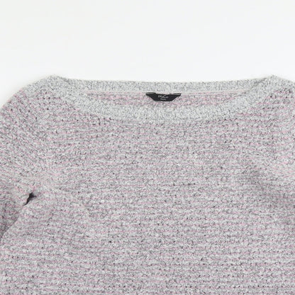 Womens UK Size 10 M&Co Grey Pullover Jumper