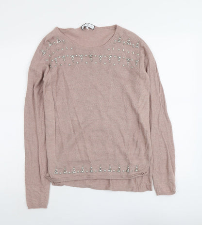Womens UK Size 6 NEXT Pink Pullover Jumper