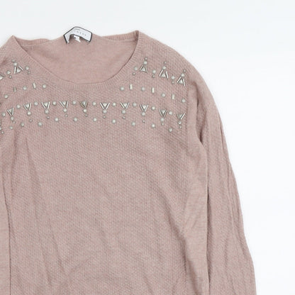 Womens UK Size 6 NEXT Pink Pullover Jumper