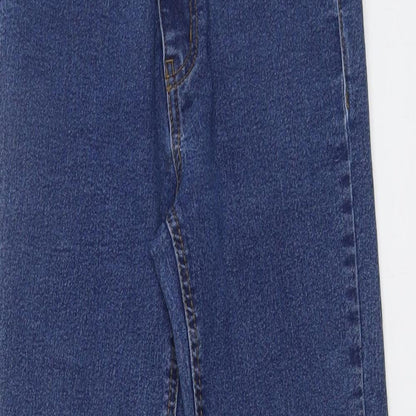 New Look Womens Blue Cotton Skinny Jeans Size 6 L26 in Regular Button
