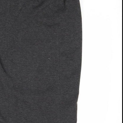 New Look Womens Grey Polyester A-Line Skirt Size 8 Zip