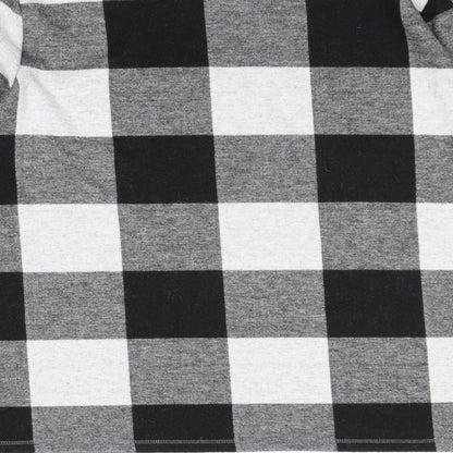 Indigo Womens Black Round Neck Check Polyester Pullover Jumper Size 14