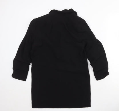 H&M Womens Black Polyester Jacket Blazer Size XS