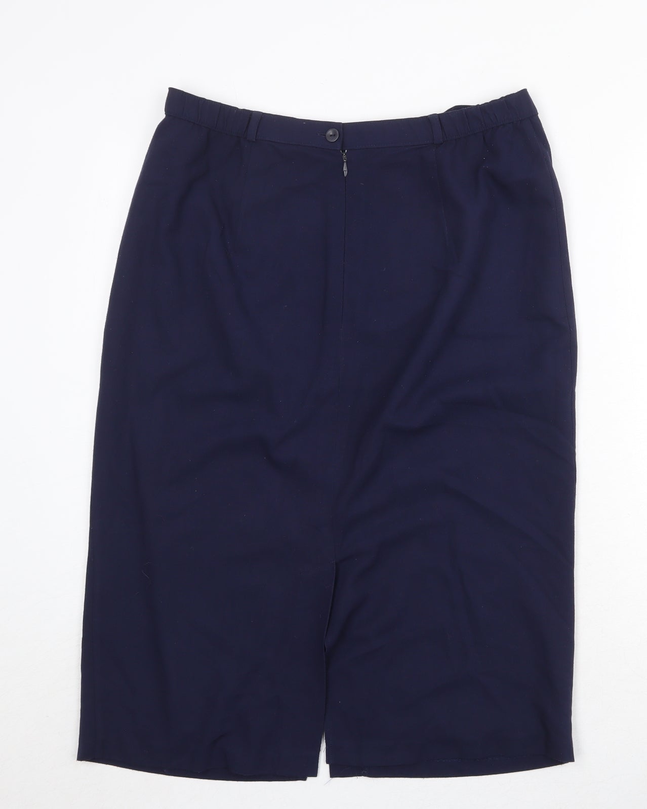 Berkertex Womens Blue Polyester A-Line Skirt Size 32 in Button