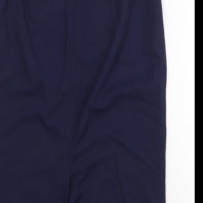 Berkertex Womens Blue Polyester A-Line Skirt Size 32 in Button