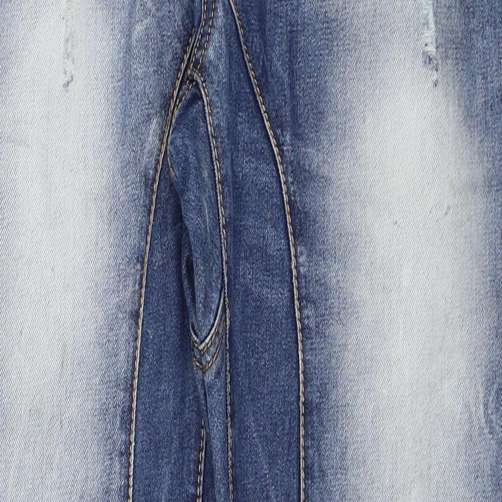 Justing Mens Blue Cotton Straight Jeans Size 29 in Regular Zip