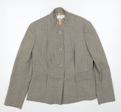 Marks and Spencer Womens Brown Polyester Jacket Blazer Size 14