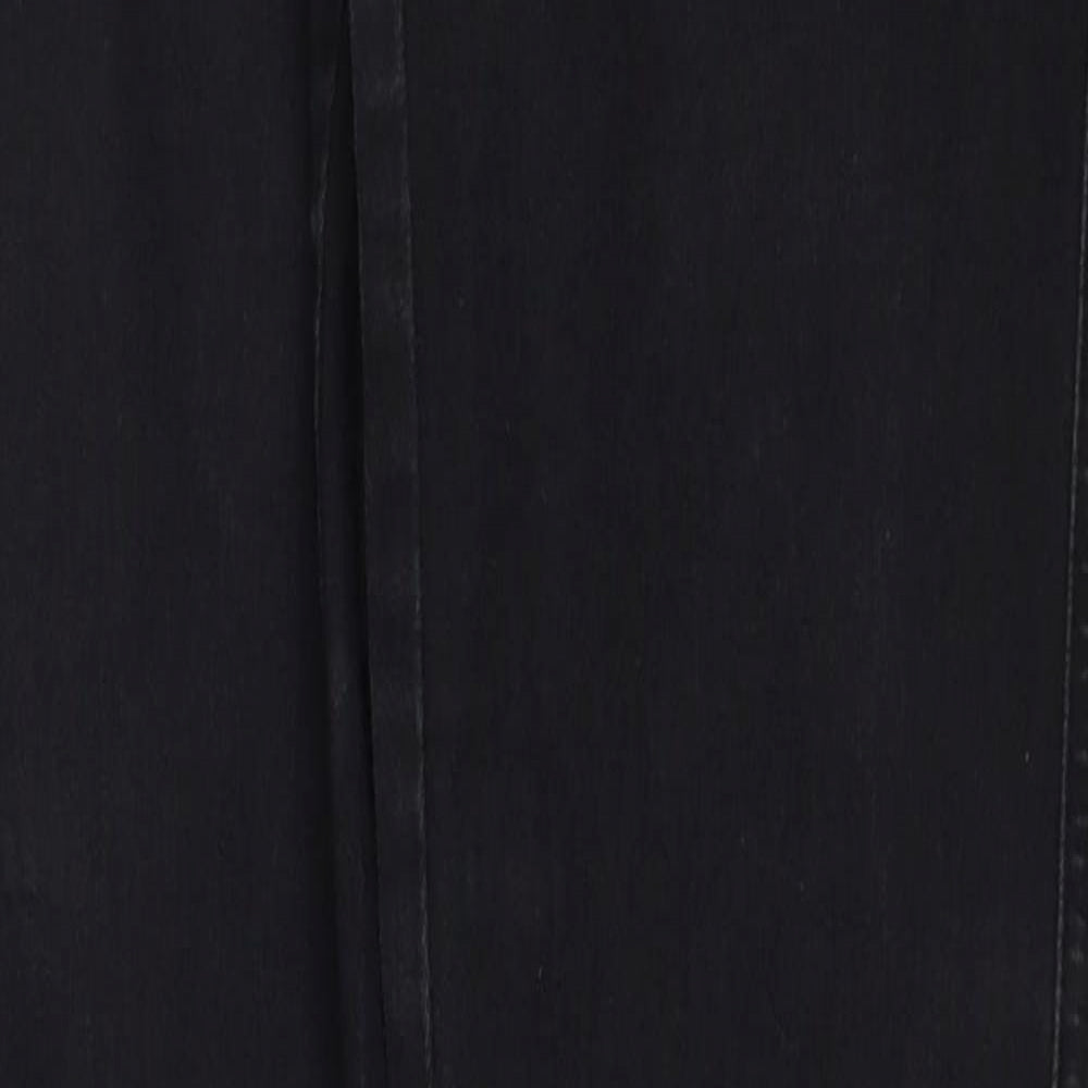 M&Co Womens Black Cotton Skinny Jeans Size 10 Regular Zip