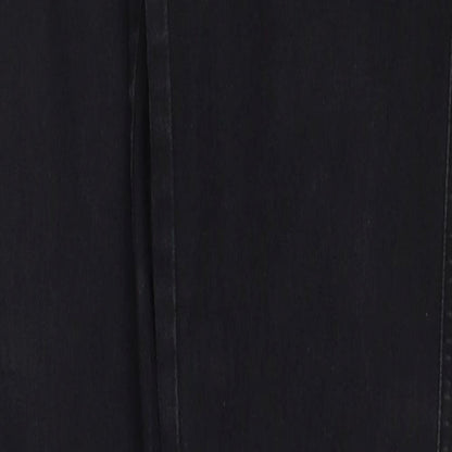 M&Co Womens Black Cotton Skinny Jeans Size 10 Regular Zip