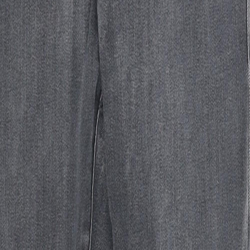 PRETTYLITTLETHING Womens Grey Cotton Skinny Jeans Size 10 Regular Zip