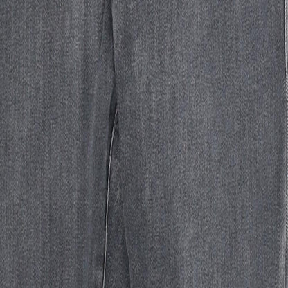 PRETTYLITTLETHING Womens Grey Cotton Skinny Jeans Size 10 Regular Zip
