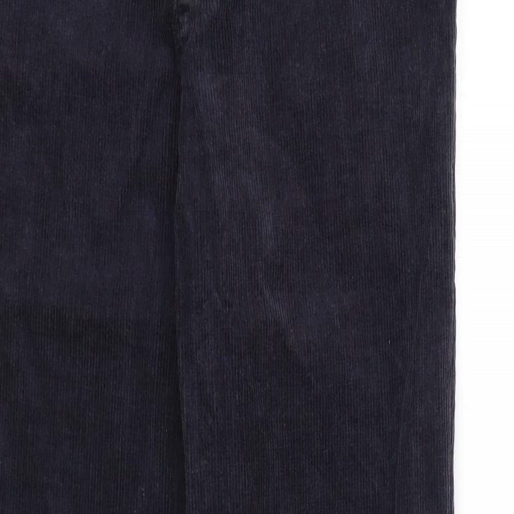 St Michael Mens Blue Cotton Trousers Size 29 in L31 in Regular Zip