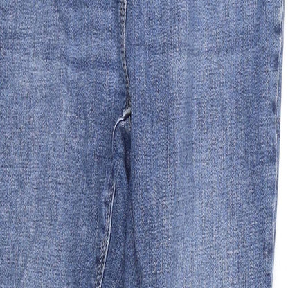 NEXT Womens Blue Cotton Straight Jeans Size 8 Regular Zip
