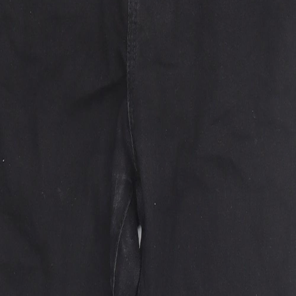 Boohoo Womens Black Cotton Skinny Jeans Size 10 Regular Zip