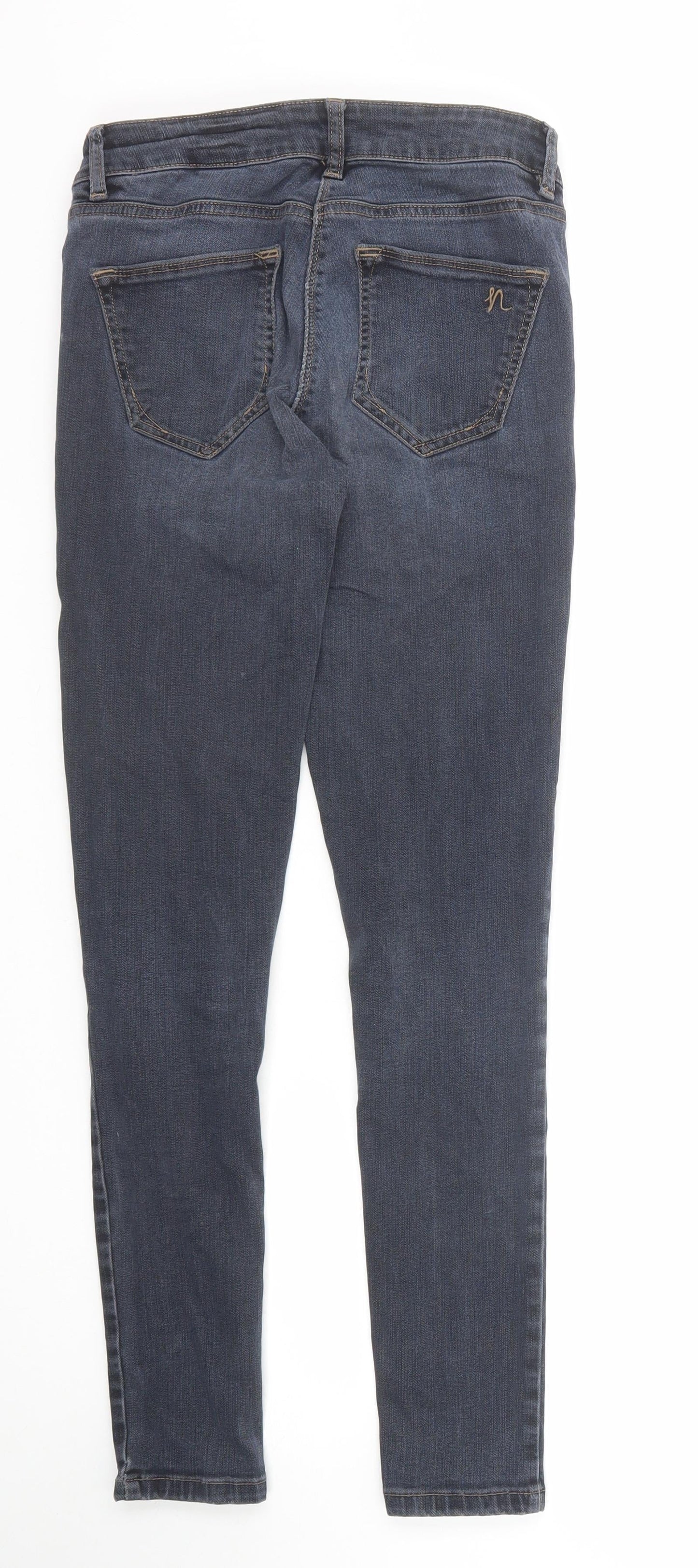 NEXT Womens Blue Cotton Skinny Jeans Size 8 Regular Zip