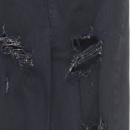 Topshop Womens Black Cotton Skinny Jeans Size 26 in L28 in Regular Zip