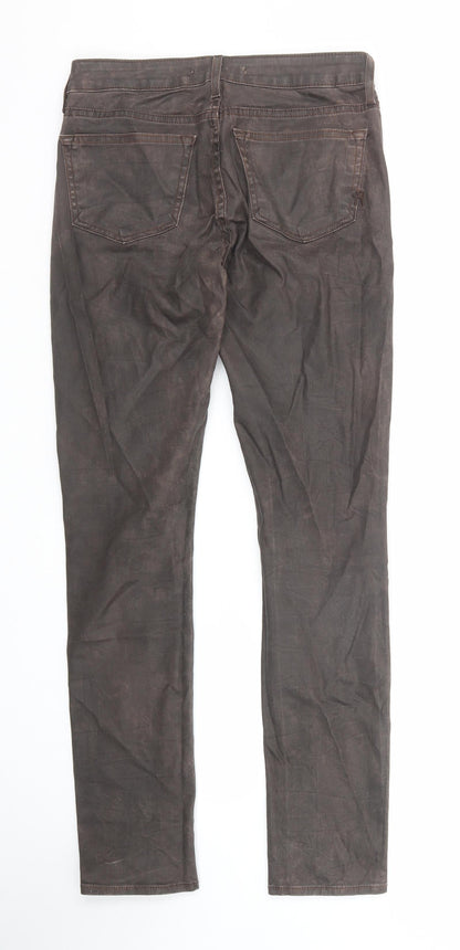 Rich & Skinny Womens Brown Cotton Skinny Jeans Size 25 in Regular Zip