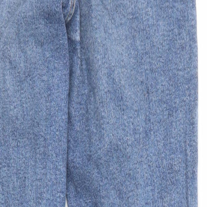 Topshop Womens Blue Cotton Skinny Jeans Size 26 in L30 in Regular Zip