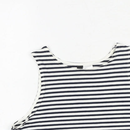 Womens UK Size S H&M Blue Cropped Tank