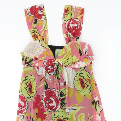 Johnny Martin Womens Multicoloured Floral Polyester Slip Dress Size S Sweetheart Pullover