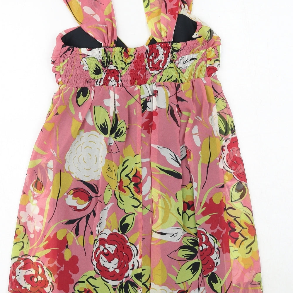 Johnny Martin Womens Multicoloured Floral Polyester Slip Dress Size S Sweetheart Pullover