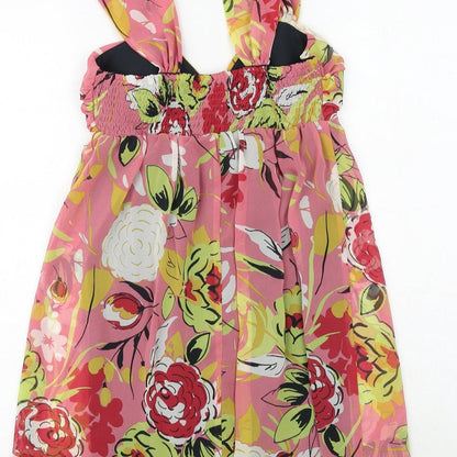 Johnny Martin Womens Multicoloured Floral Polyester Slip Dress Size S Sweetheart Pullover