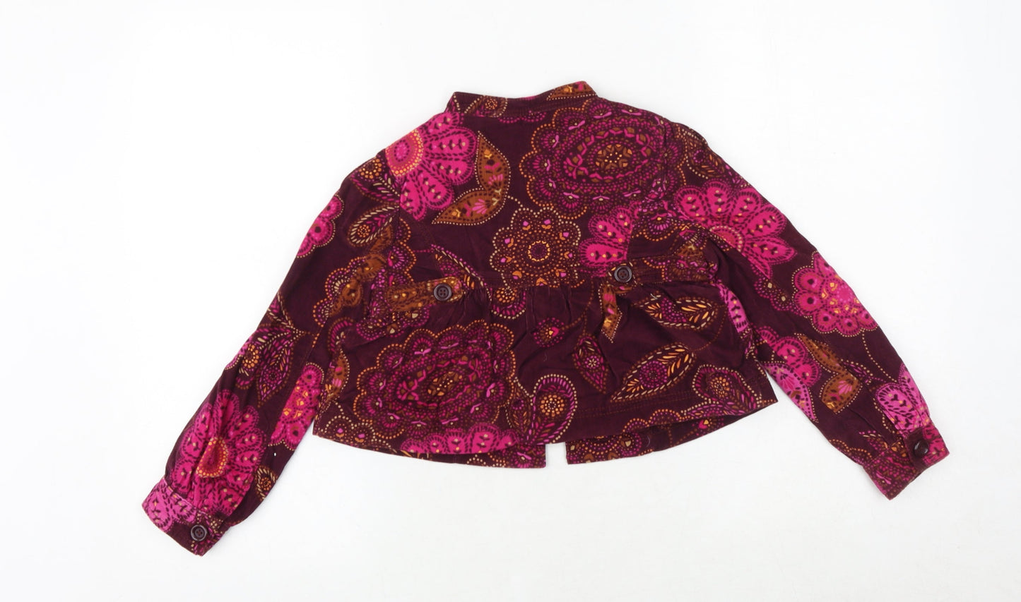 Gap Girls Brown Geometric Jacket Blazer Size S Button