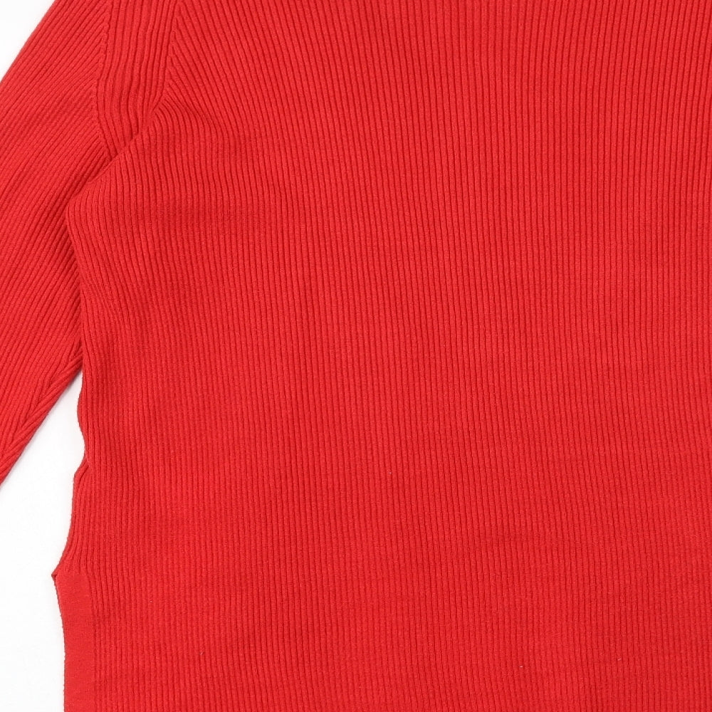 Womens UK Size 12 Marks and Spencer Red Pullover Jumper