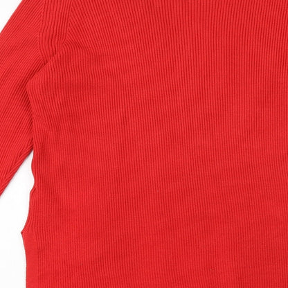 Womens UK Size 12 Marks and Spencer Red Pullover Jumper