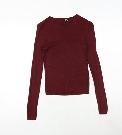 Womens UK Size S H&M Red Pullover Jumper