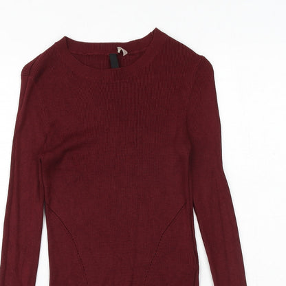 Womens UK Size S H&M Red Pullover Jumper