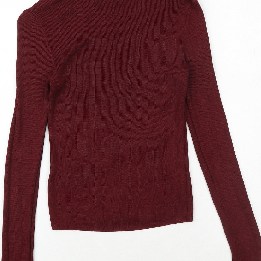 Womens UK Size S H&M Red Pullover Jumper
