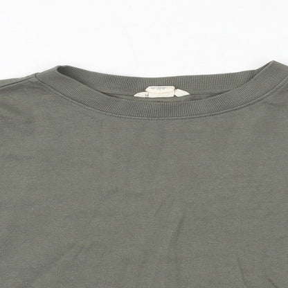 H&M Girls Green 100% Cotton Pullover Sweatshirt Size 11-12 Years Pullover