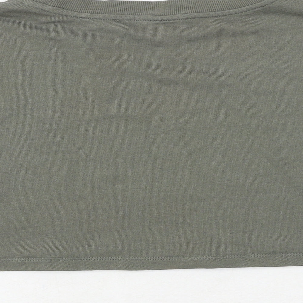H&M Girls Green 100% Cotton Pullover Sweatshirt Size 11-12 Years Pullover