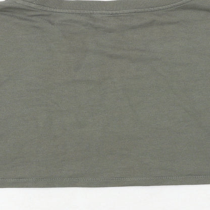 H&M Girls Green 100% Cotton Pullover Sweatshirt Size 11-12 Years Pullover