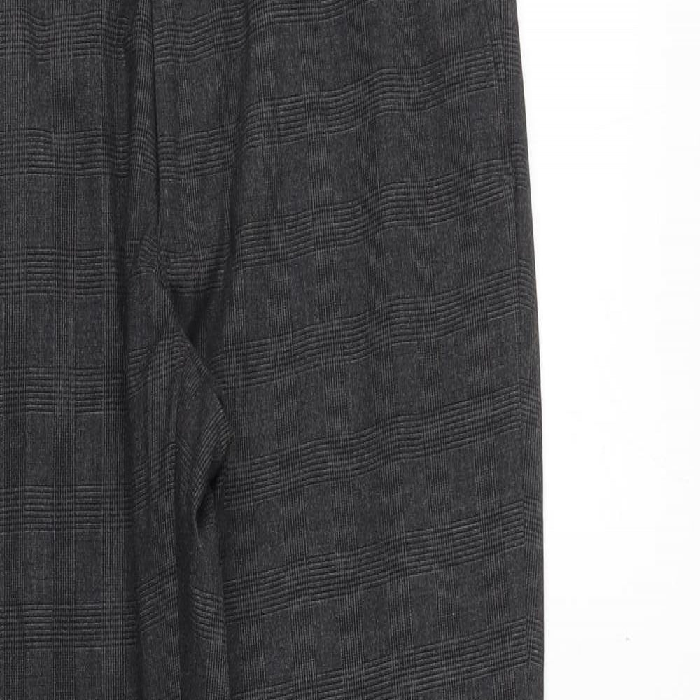 Marks and Spencer Mens Grey Polyester Dress Pants Trousers Size 30 in L31 in Regular Zip