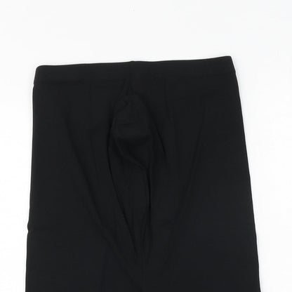 Missguided Womens Black Cotton Compression Shorts Size 8 Regular Pull On