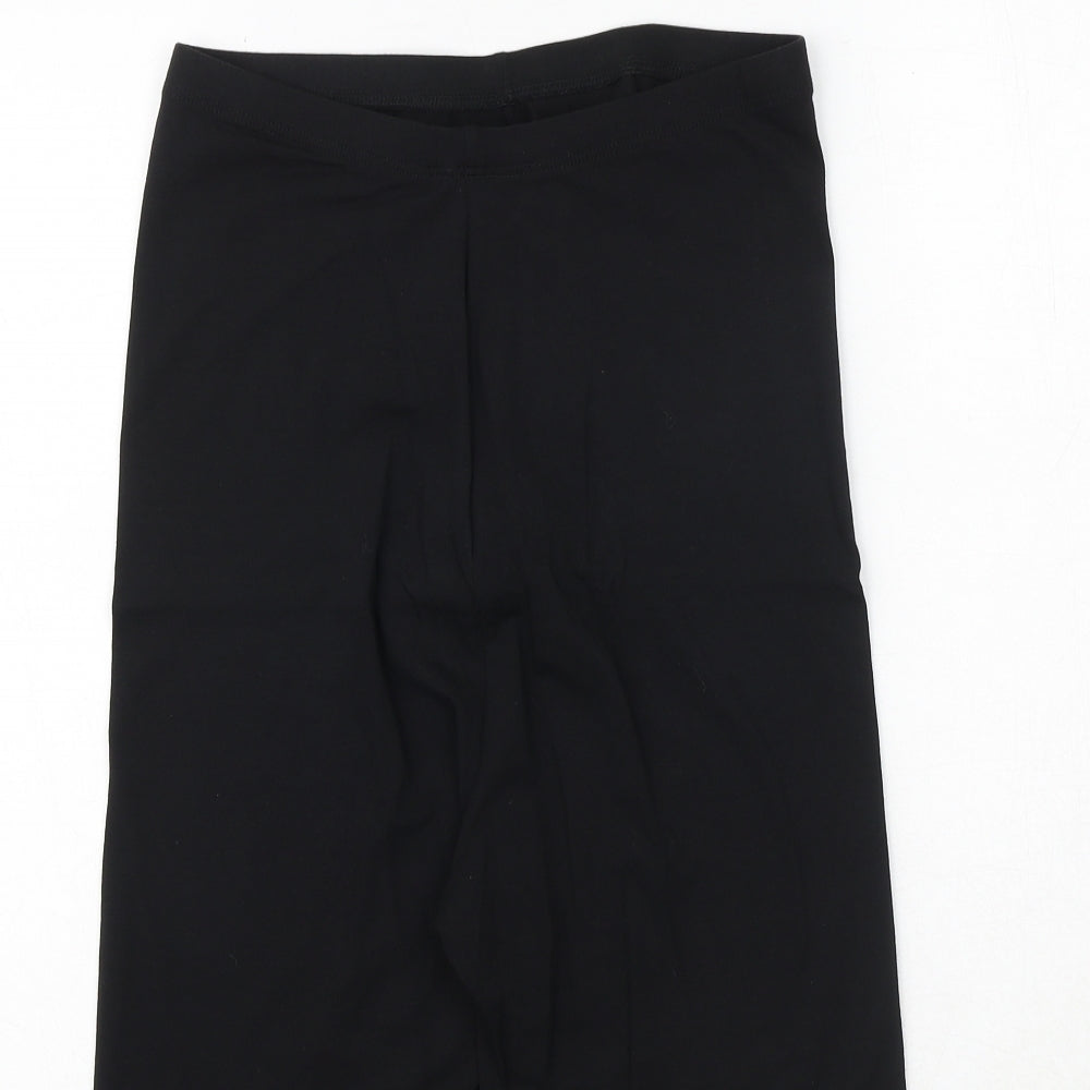 Missguided Womens Black Cotton Compression Shorts Size 8 Regular Pull On