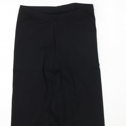 Missguided Womens Black Cotton Compression Shorts Size 8 Regular Pull On