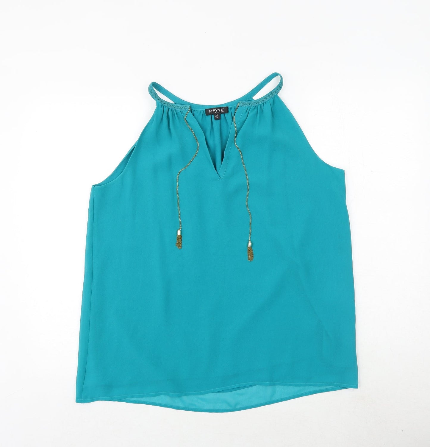 Womens UK Size M Episode Green Basic Tank