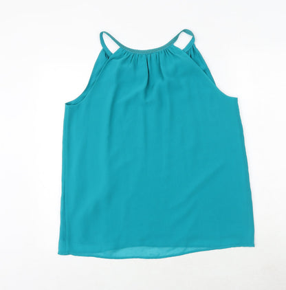 Womens UK Size M Episode Green Basic Tank