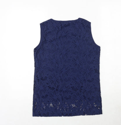 Womens UK Size S PARAMOUR Blue Basic Tank
