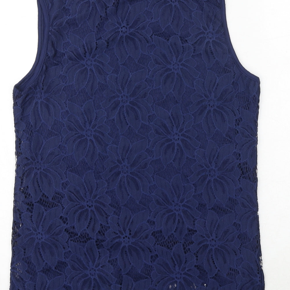 Womens UK Size S PARAMOUR Blue Basic Tank