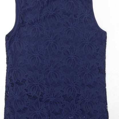 Womens UK Size S PARAMOUR Blue Basic Tank