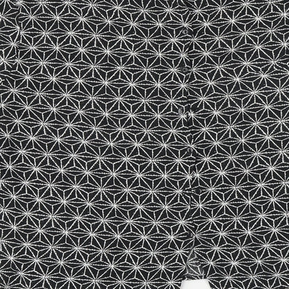 H&M Womens Black Geometric Viscose Basic Blouse Size 8 Round Neck