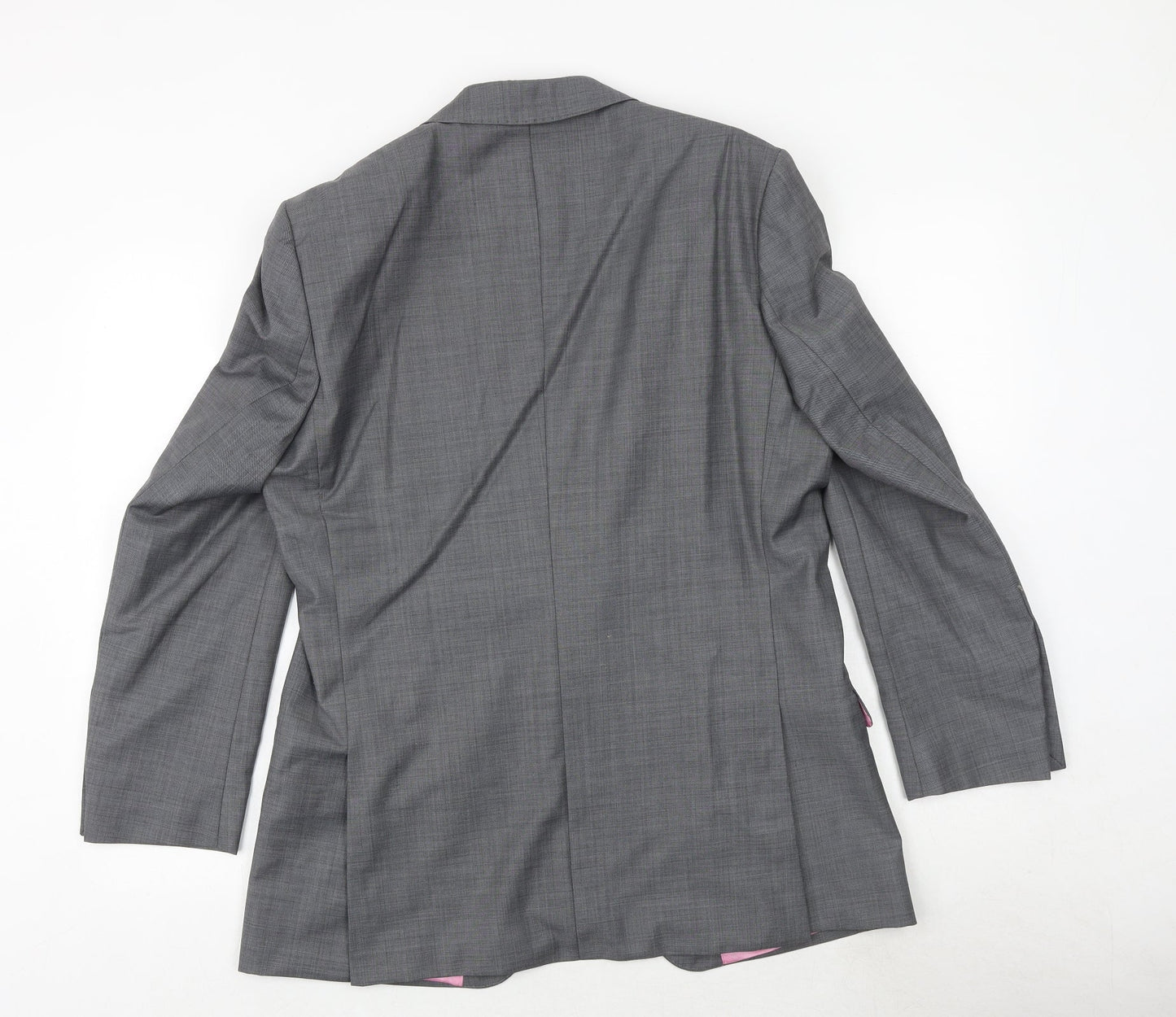 Aspen & Court Mens Grey Wool Jacket Suit Jacket Size 40 Regular